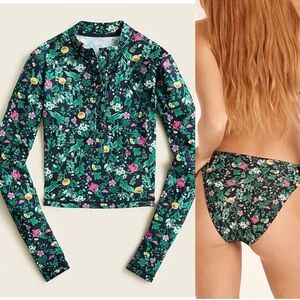 J Crew Rash Guard Bikini Set